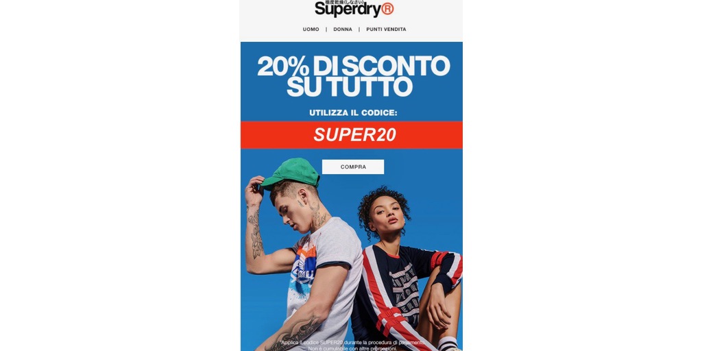 Superdry coupon 20